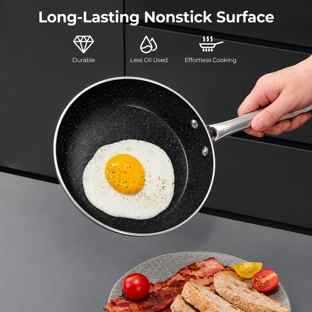 Vesano 10-Piece Nonstick Cookware Set – Induction Compatible