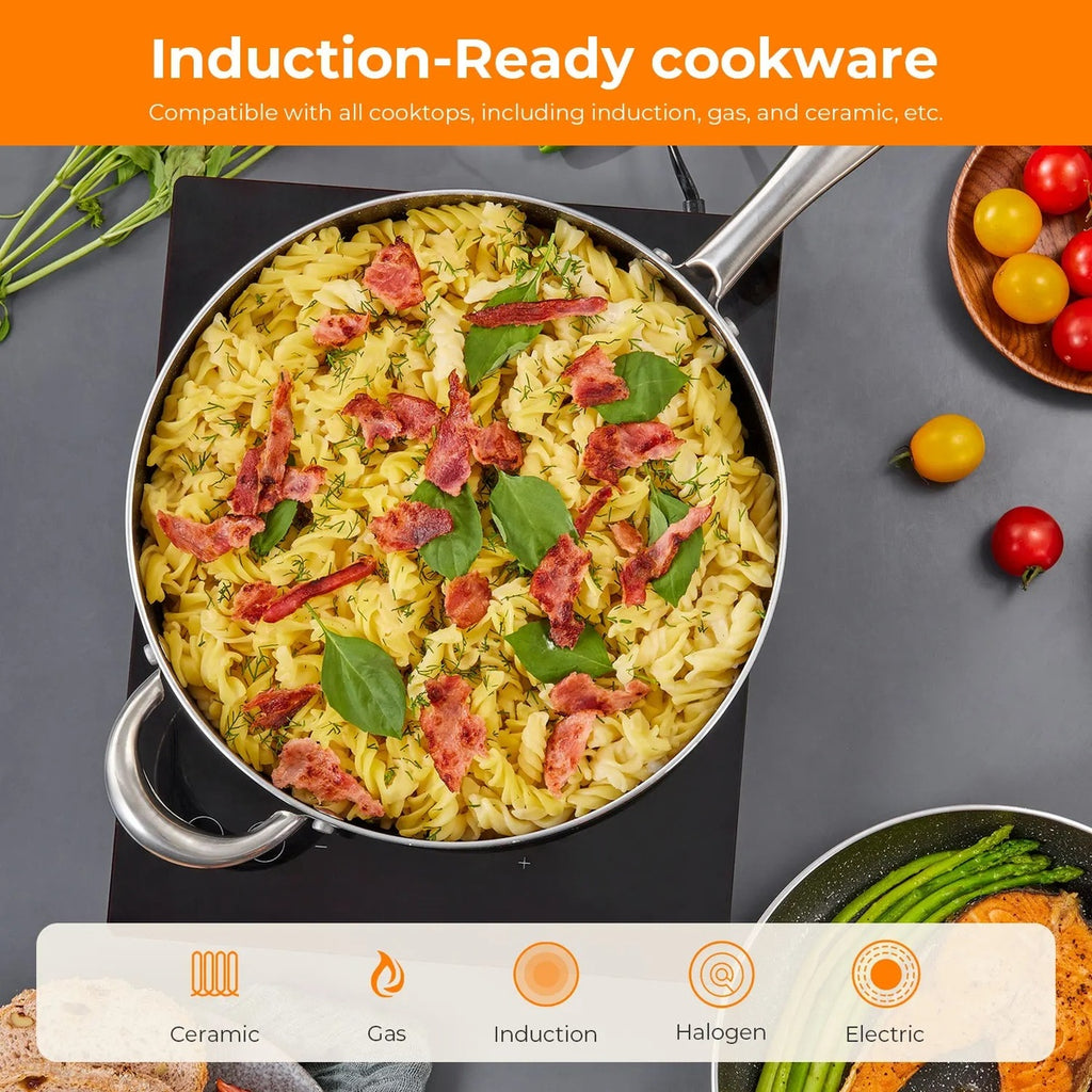 Vesano 10-Piece Nonstick Cookware Set – Induction Compatible